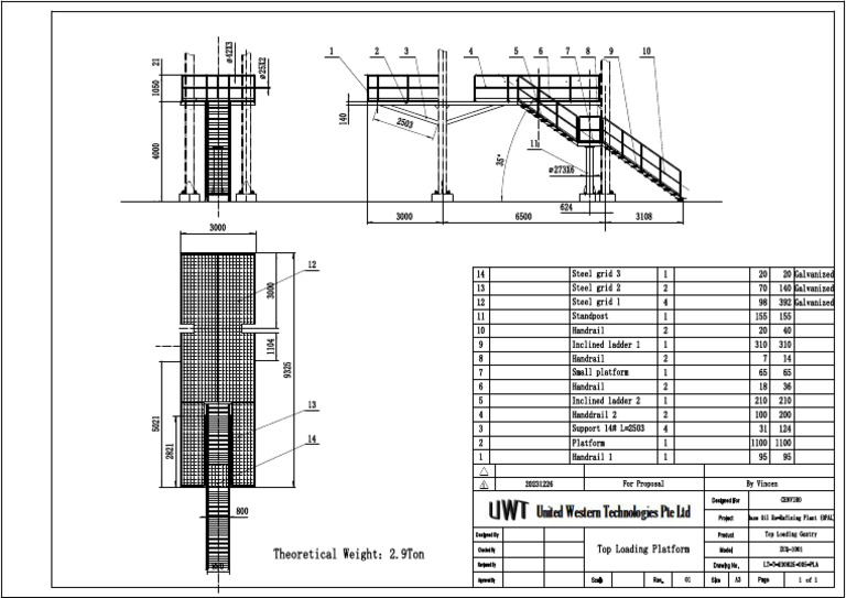 GAD For Loading Platform Rev.01 | PDF