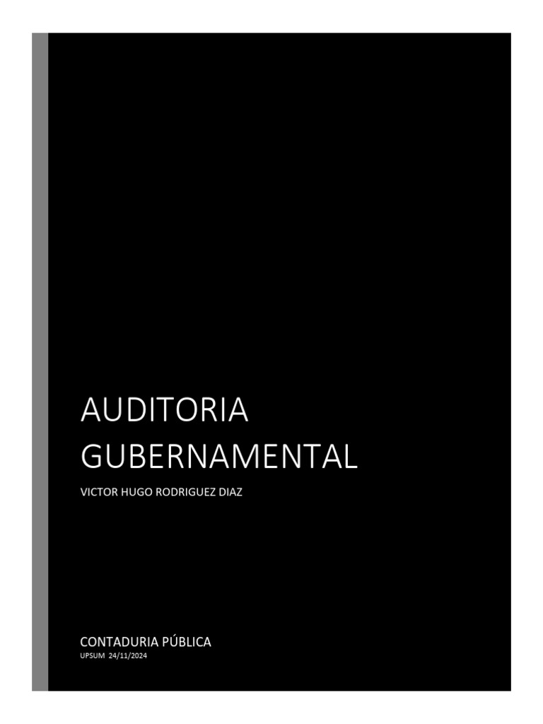 Aspectos Clave de la Auditoría Gubernamental | PDF | Auditoría ...