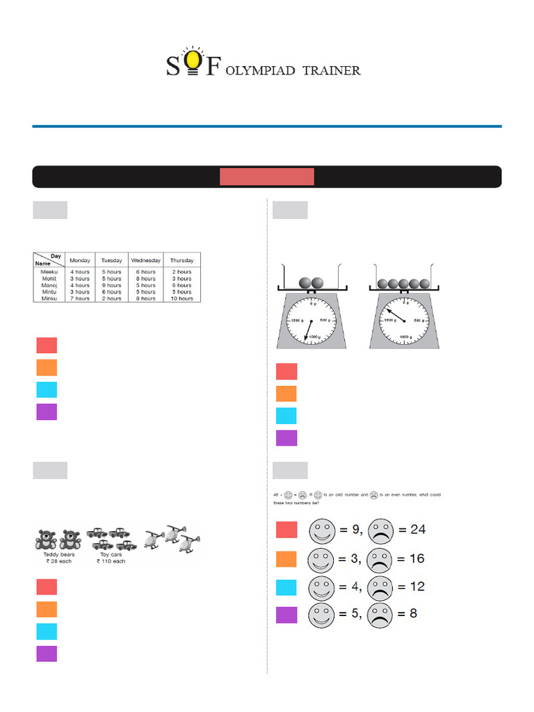 NSO Level 2 Class 3 Mental Ability & Science | PDF | Moon
