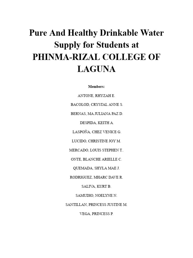Clean Water Access for PHINMA Students | PDF | Water | Drinking Water