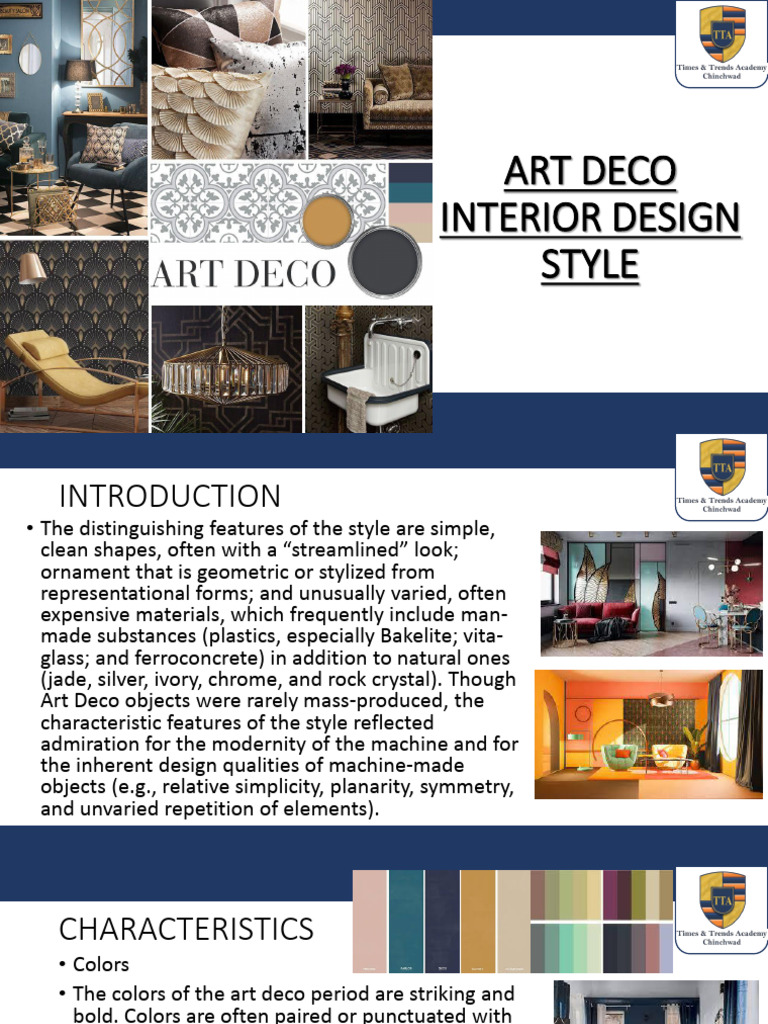Art Deco Interior Design Characteristics | PDF | Art Deco | Interior Design