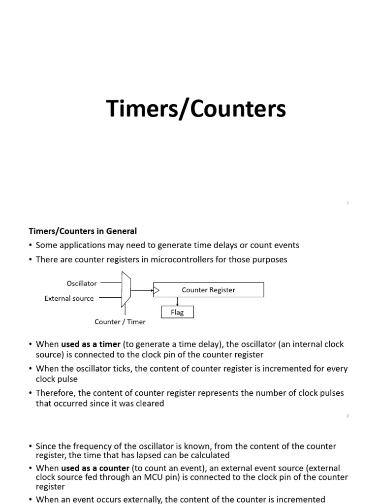 9. Timers | PDF | Timer | Microcontroller