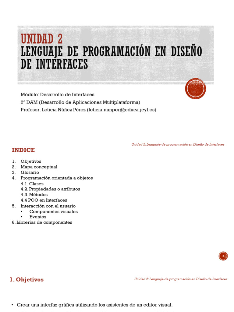 Programación en Interfaces DAM | PDF | Objeto (informática) | Java ...