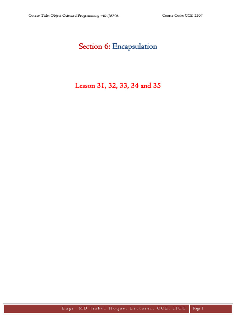 Understanding Encapsulation in Java | PDF | Class (Computer Programming ...