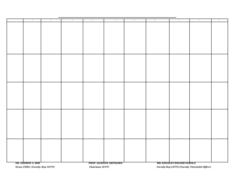 2024-2025 First Semester Lecture Time Table-1 | PDF
