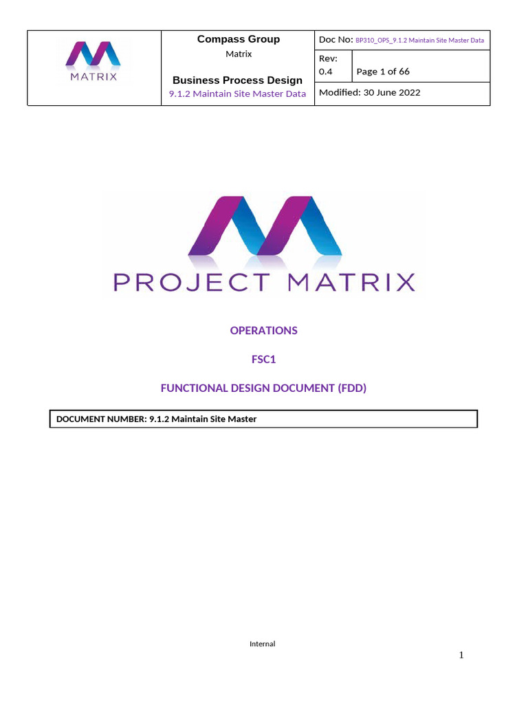 Maintain Site Master FDD | PDF | Point Of Sale | Sales