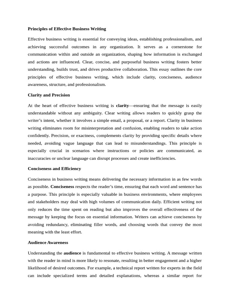 Priniciple PF Business Writing | PDF | Information | Communication