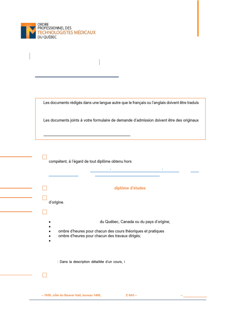 Documents requis pour candidats étrangers | PDF | Laboratoire de ...