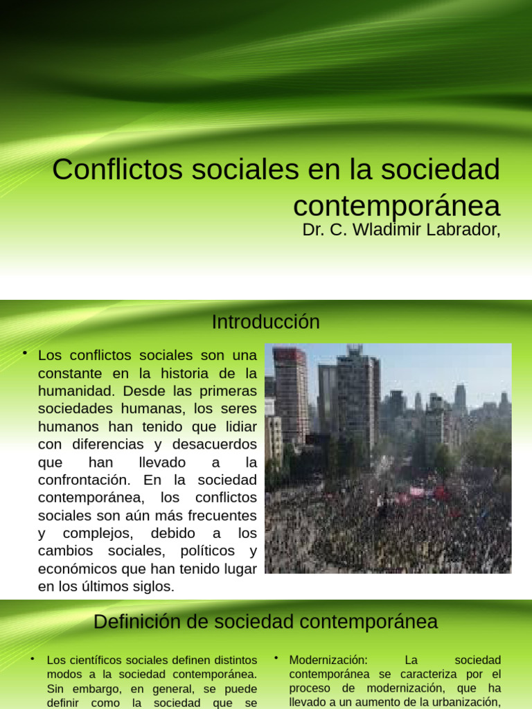 Conflictos Sociales en la Actualidad | PDF | Conflicto (proceso) | Sociedad