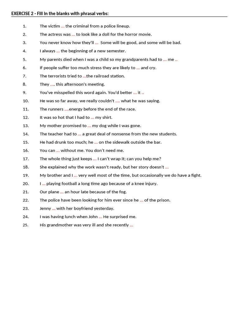 EX 4 - Phrasal Verbs | PDF