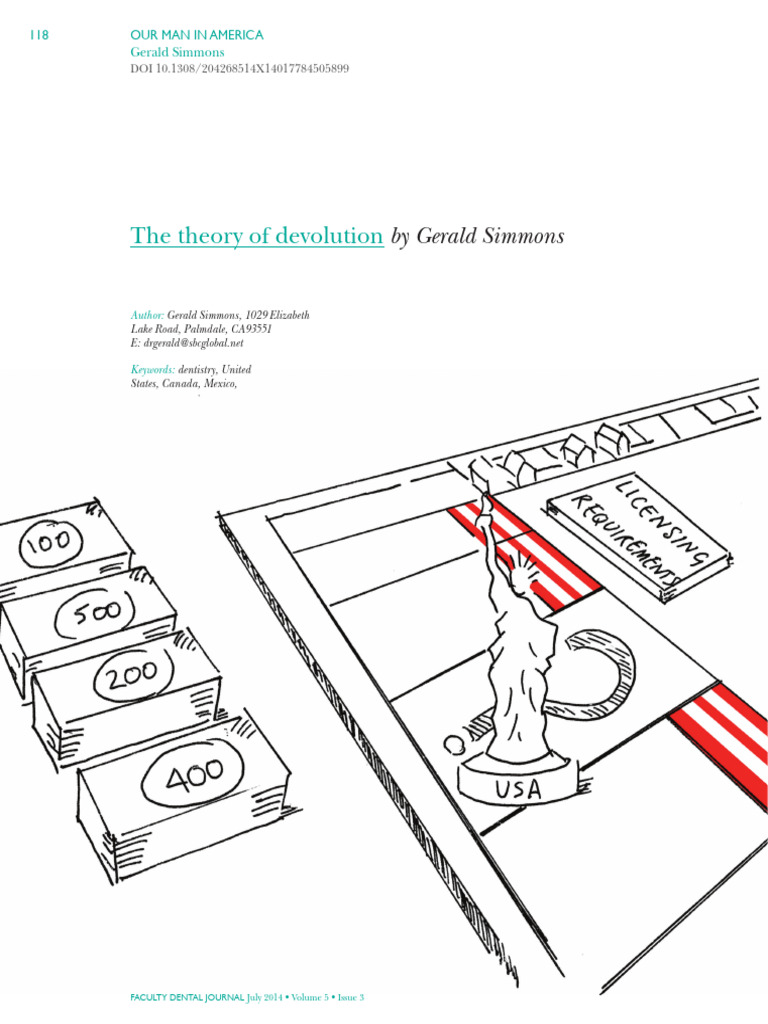 US Devolution & Dental Licensing Issues | PDF | Federal Government Of ...