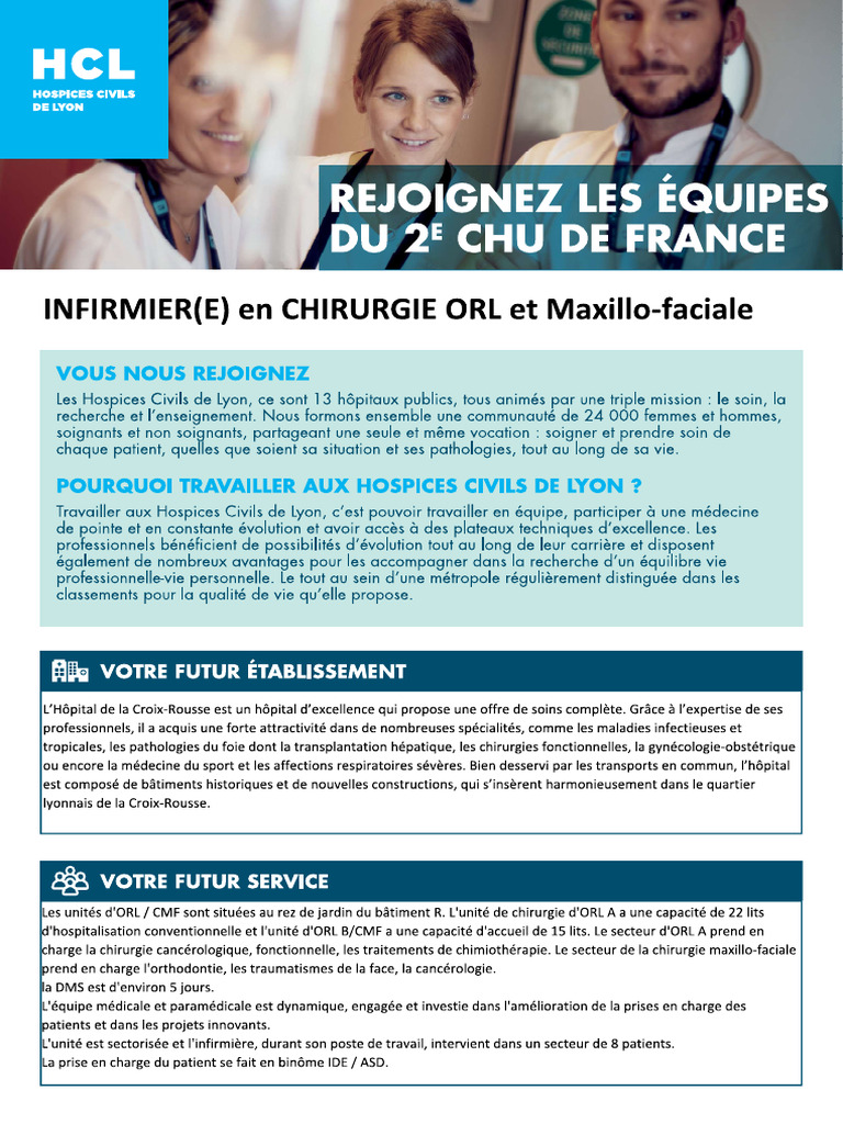Fiche de Poste IDE Chirurgie ORL | PDF