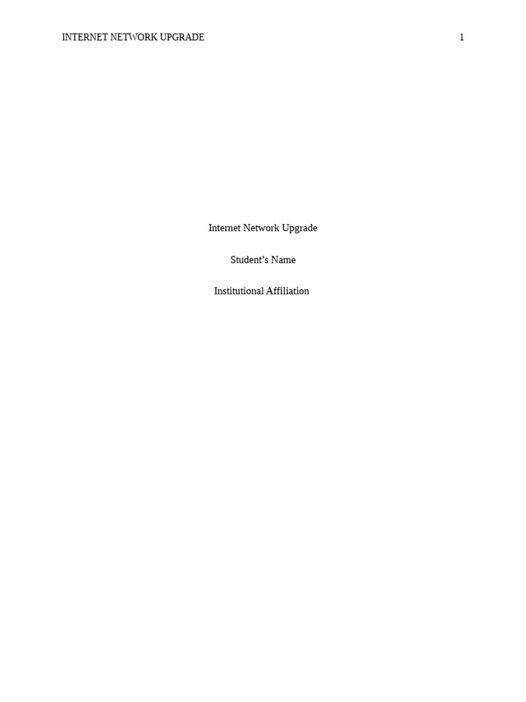 Internet Network Upgrade - Edited | PDF | Computer Network | Wi Fi