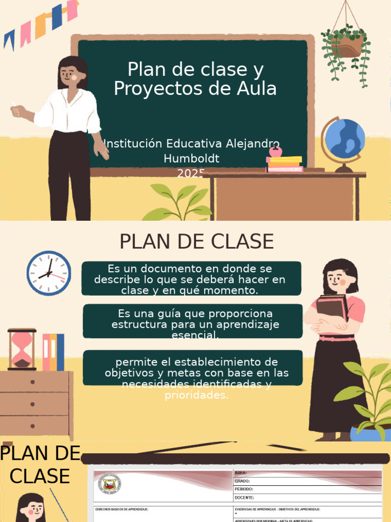 Plan de Clase y Proyectos de Aula | PDF | Aprendizaje | Evaluación