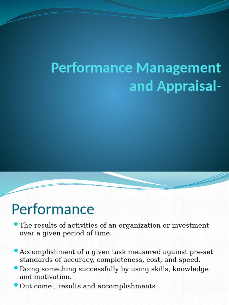 Performance Management and Appraisal Guide | PDF | Performance ...