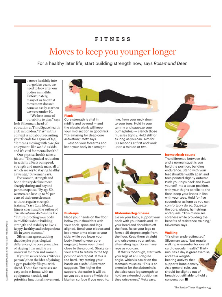 Essential Midlife Fitness Moves | PDF | Physical Exercise | Physical ...