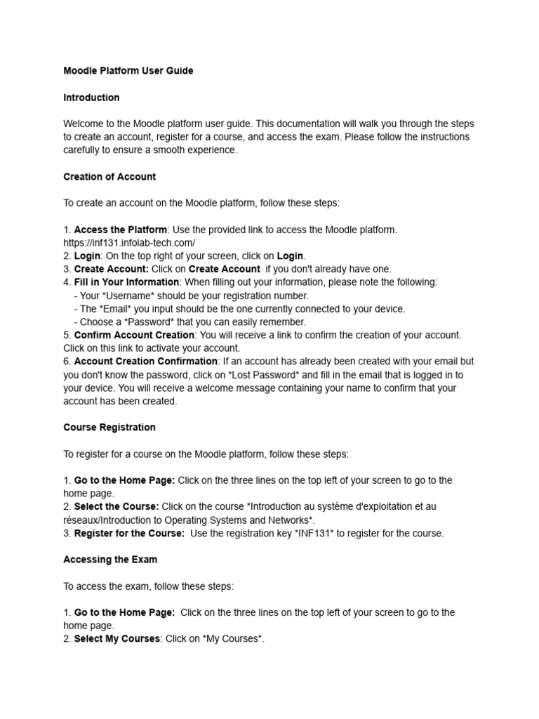 Moodle User Guide: Account & Course Setup | PDF