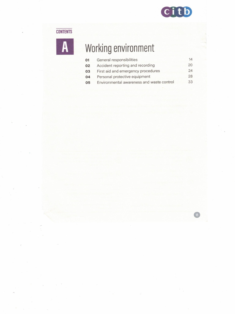 Book A - Working Environment CSCS | PDF