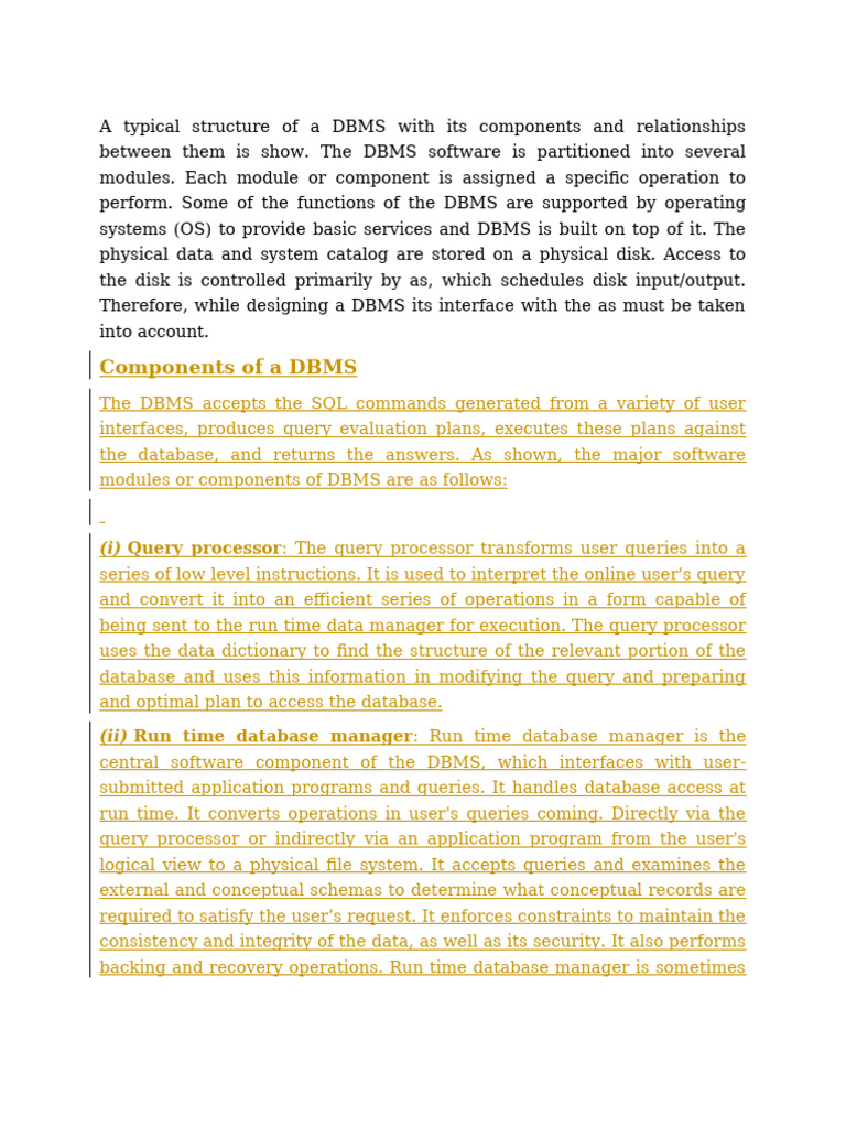 Components of dbms pdf databases jesus