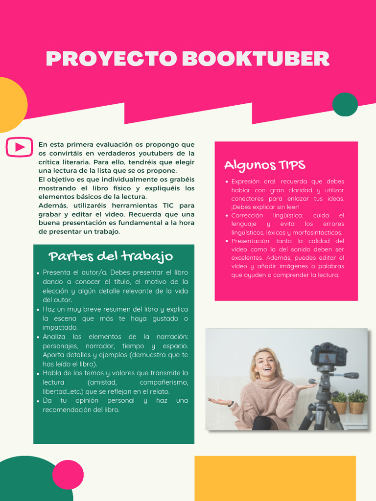 Proyecto Booktuber Literario | PDF