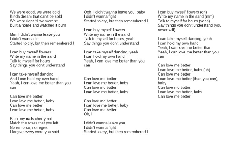 Flowers Letra | PDF