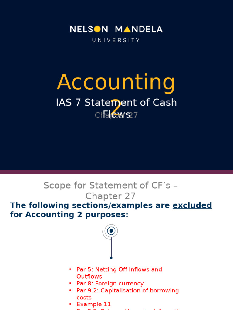 IAS 7 Cash Flow Statement Guide | PDF | Expense | Dividend