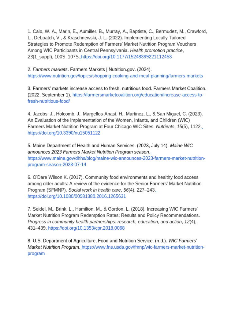 Reference List | PDF