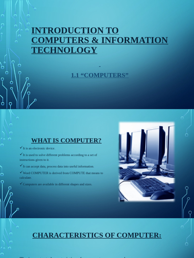Introduction To Computers & Information Technology | PDF