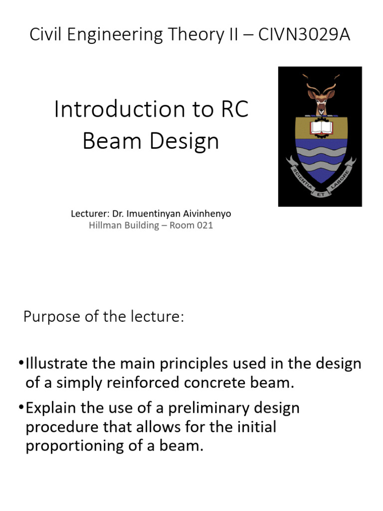 LECTURE 2 - RCBeamDesign | PDF | Bending | Beam (Structure)
