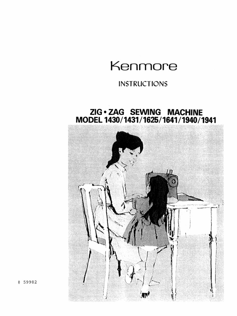 Kenmore 158.19412 Manual | Sewing Machine | Seam (Sewing)