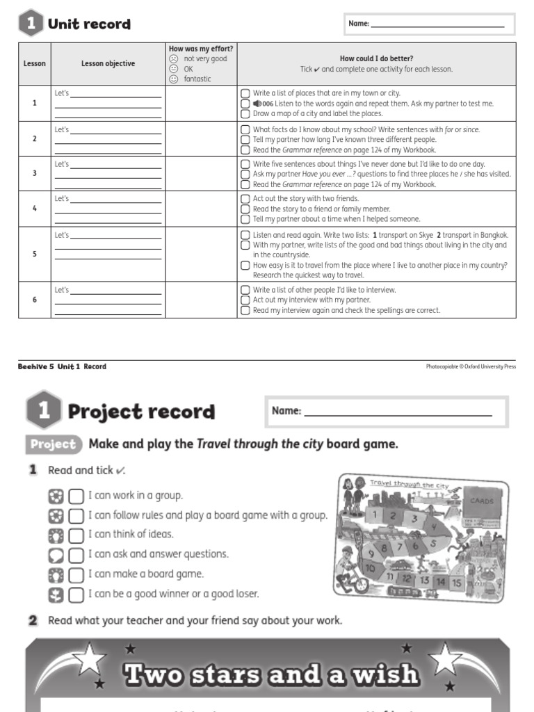 Beehive 5 Unit Records and Projects | PDF | Grammar | Syntax