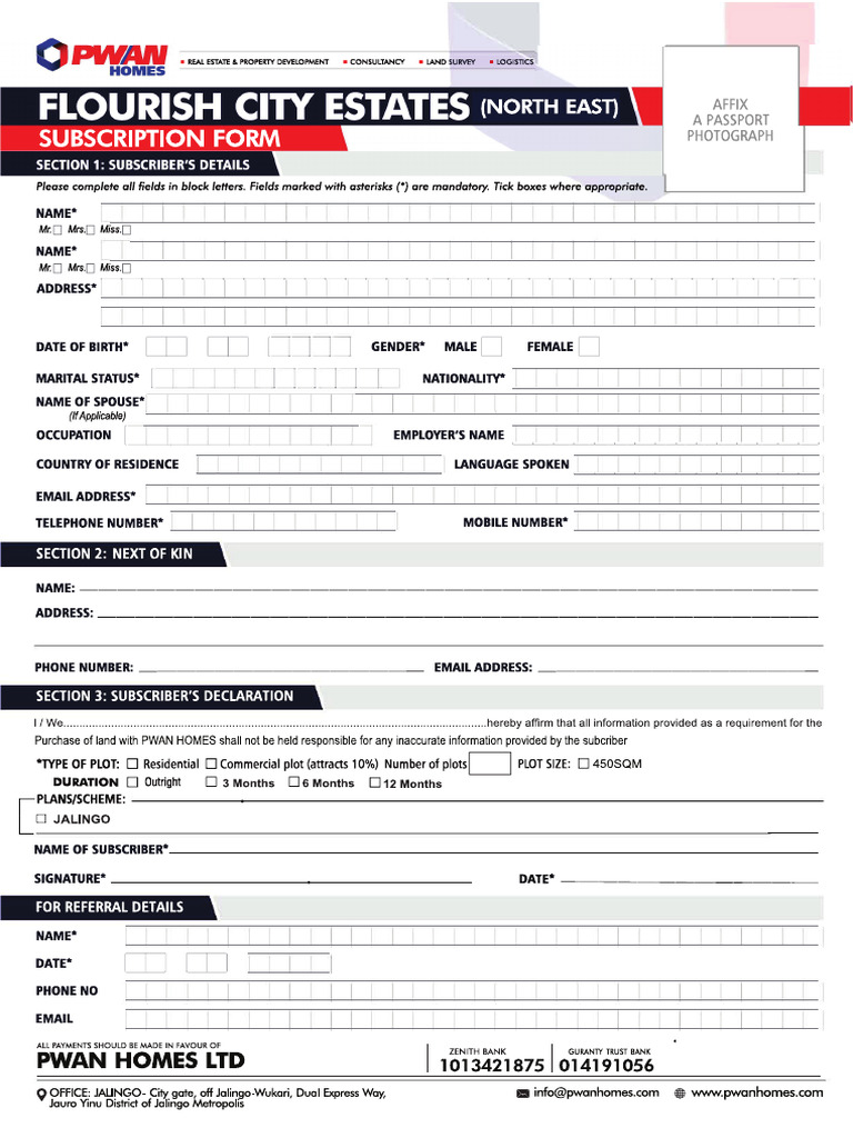 Mabeta Sub Form Sample | PDF