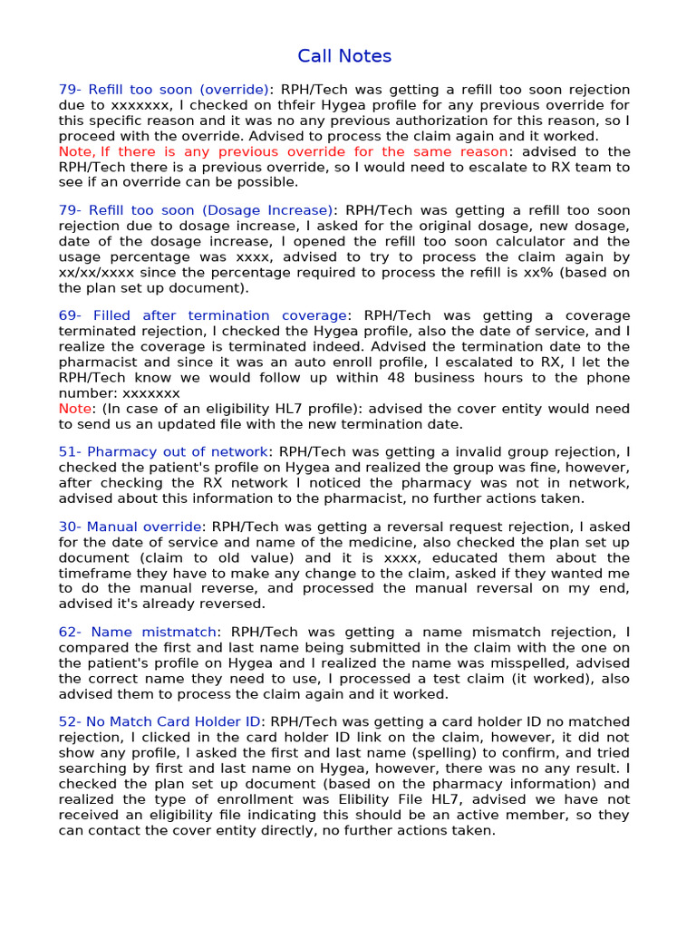 Pharmacy Claim Rejection Resolutions | PDF | Pharmacist | Pharmacy