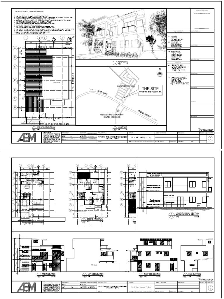 Full Plan 2 Storey Residential V2 Pdf Electrical Engineering