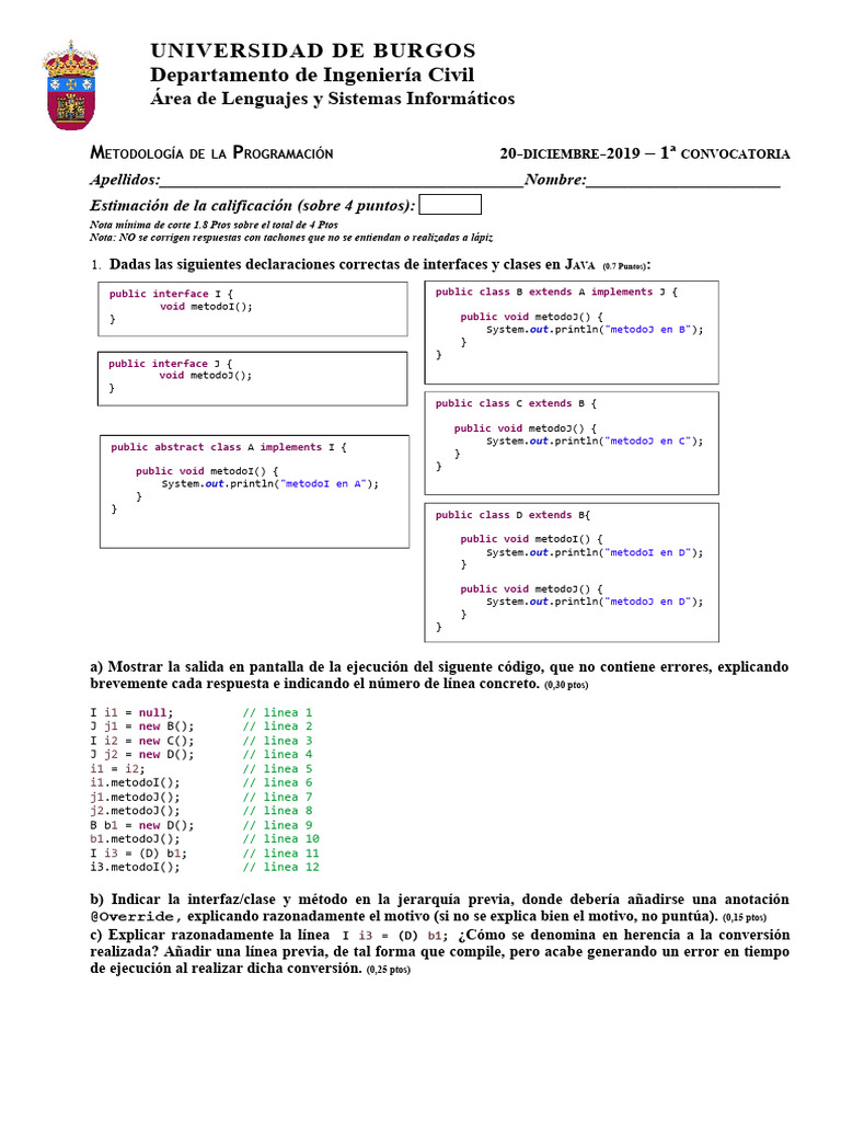 Solucion 1 40% + | PDF | Herencia (Programación Orientada a Objetos ...