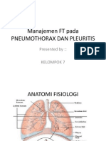 Manajemen FT Pada Pneumothorax Dan Pleuritis