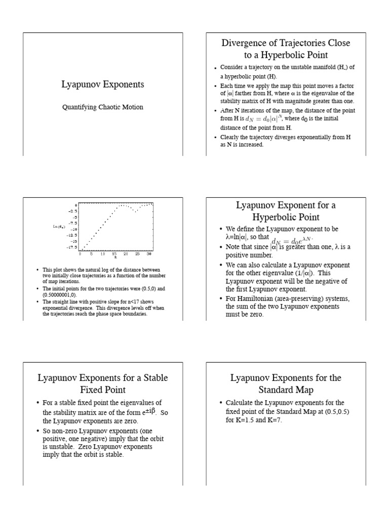 Understanding Lyapunov Exponents in Chaos | PDF | Applied Mathematics ...