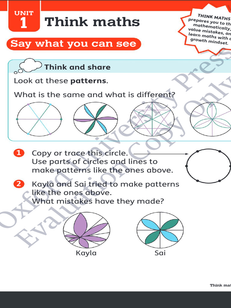 Year 1 Maths Patterns Workbook | PDF