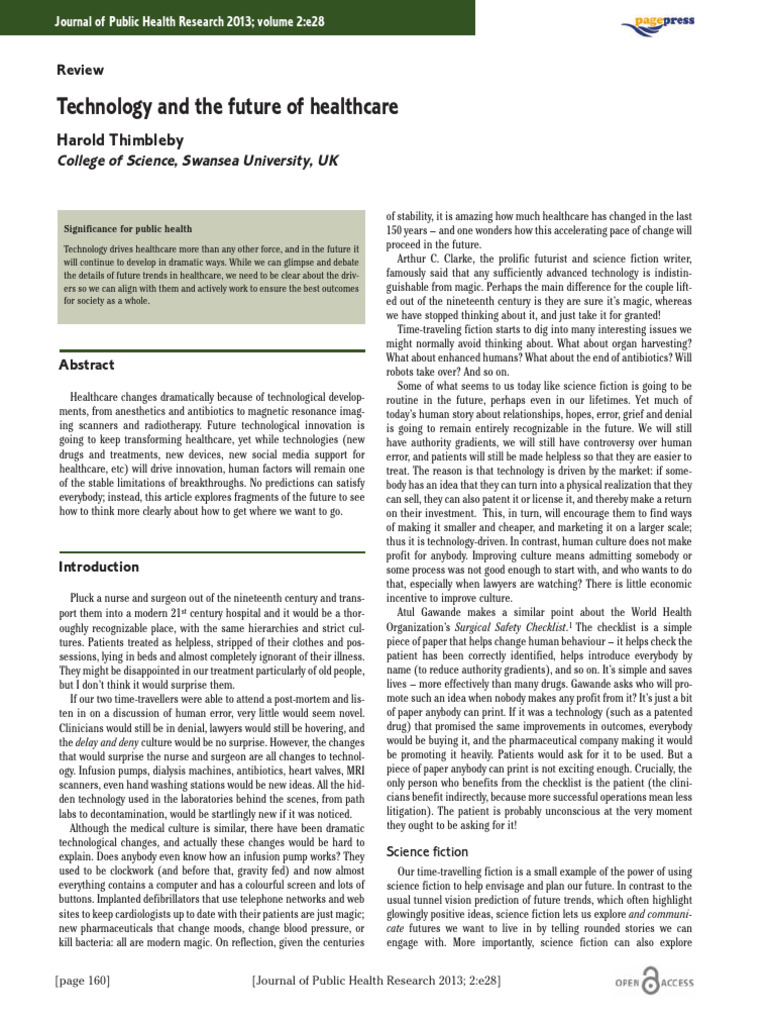 Article Technology | PDF | Patient | Intensive Care Unit