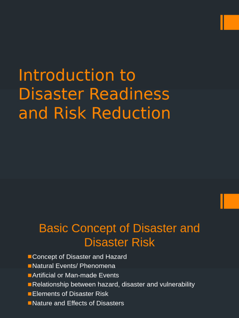 Lesson 1 Introduction To DRRR | PDF | Hazards | Risk