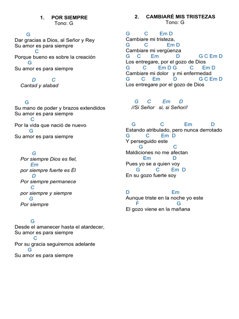 Acordes y letras de alabanzas ebenezer | PDF | Amor | Salvación