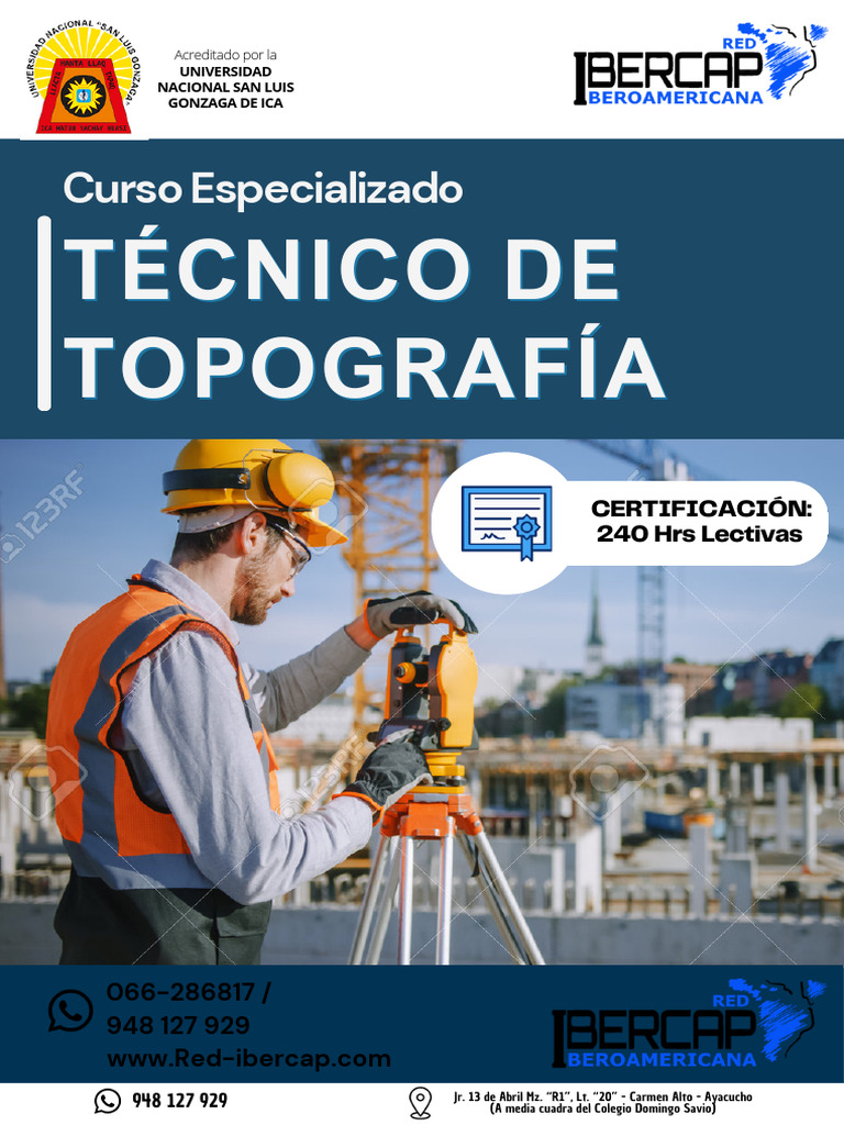 Curso Técnico de Topografía 240 Horas | PDF | Topografía | Internet