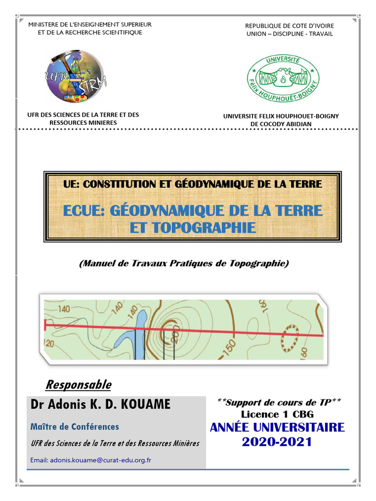 Manuel de Topographie pour Licence 1 | PDF | Topographie | Latitude