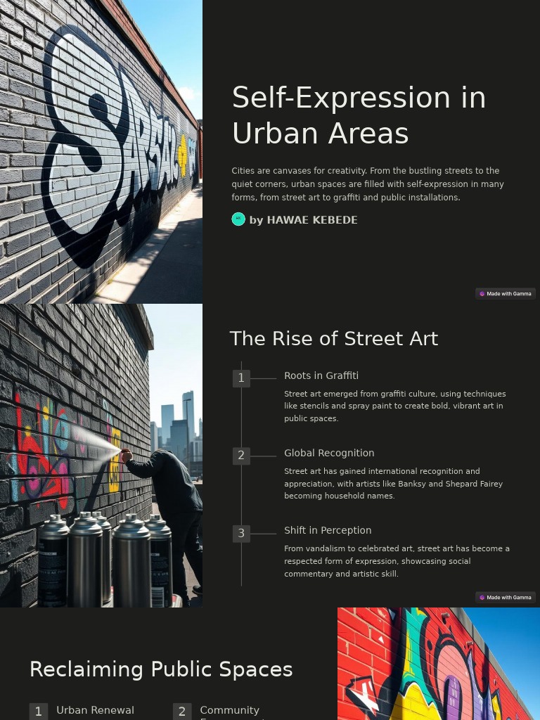 Urban Self-Expression Through Art | PDF | Street Art | Graffiti
