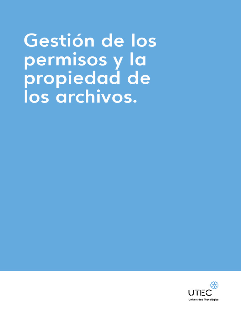 Gestión de permisos y propiedad en Linux | PDF | Archivo de computadora ...