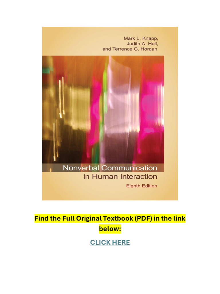 Nonverbal Communication Insights | PDF | Nonverbal Communication ...
