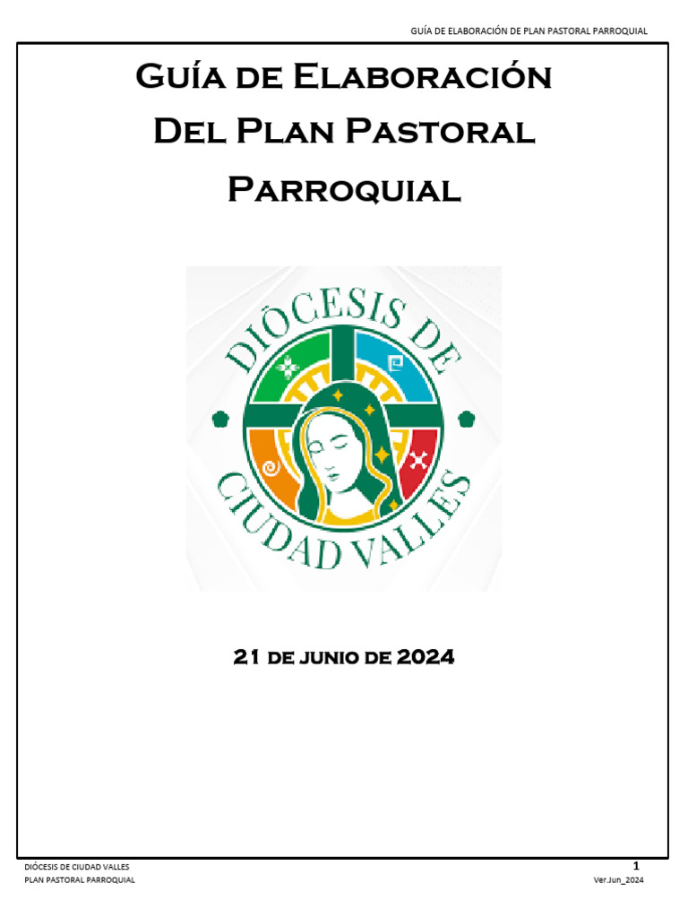 Guía para Plan Pastoral Parroquial | PDF | Iglesia Católica | Ideologías