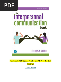 The Interpersonal Communication Book 16th Edition TEXTBOOK