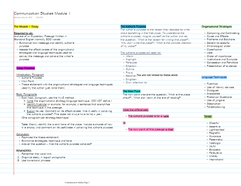Analyzing Author's Purpose in Essays | PDF | Essays | Human Communication