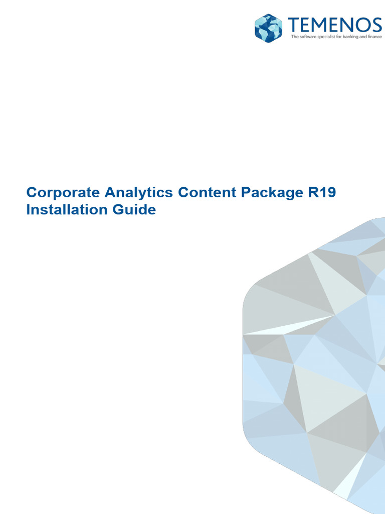 Corporate Analytics Content Package Installation Guide v19.00 | PDF ...